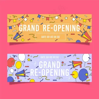 盛大重新开放横幅banner
