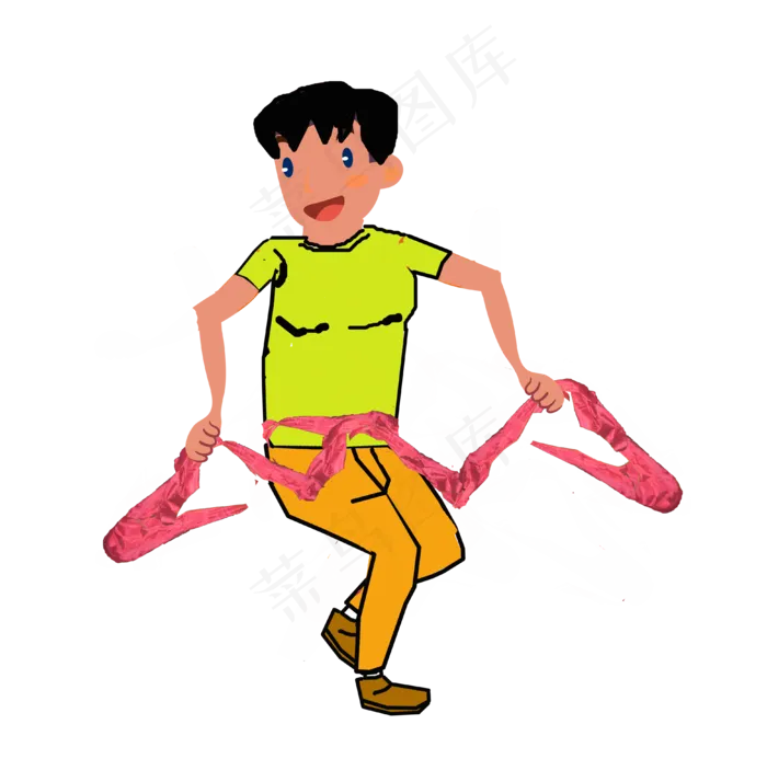 国庆节扭秧歌卡通套图(3891X3968(DPI:300))psd模版下载