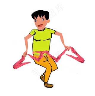 国庆节扭秧歌卡通套图