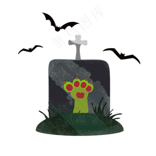 万圣节小鬼出没卡通形象