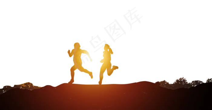 简约运动健身奔跑剪影(2000X2000(DPI:300))