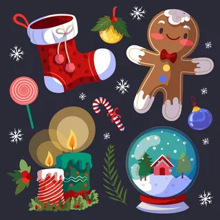 手绘圣诞元素系列