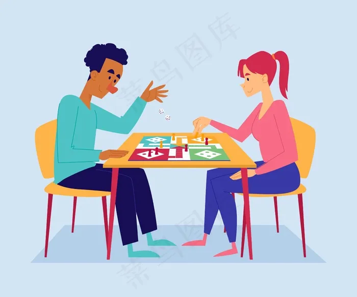 玩ludo游戏的人eps,ai矢量模版下载