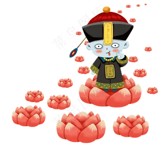 中元节卡通元素