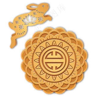 中秋节月饼主题构图