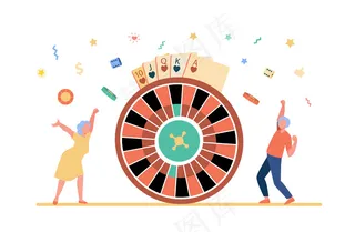 老年人在赌场赢钱。