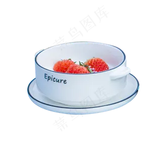 白色圆弧杯子餐具元素