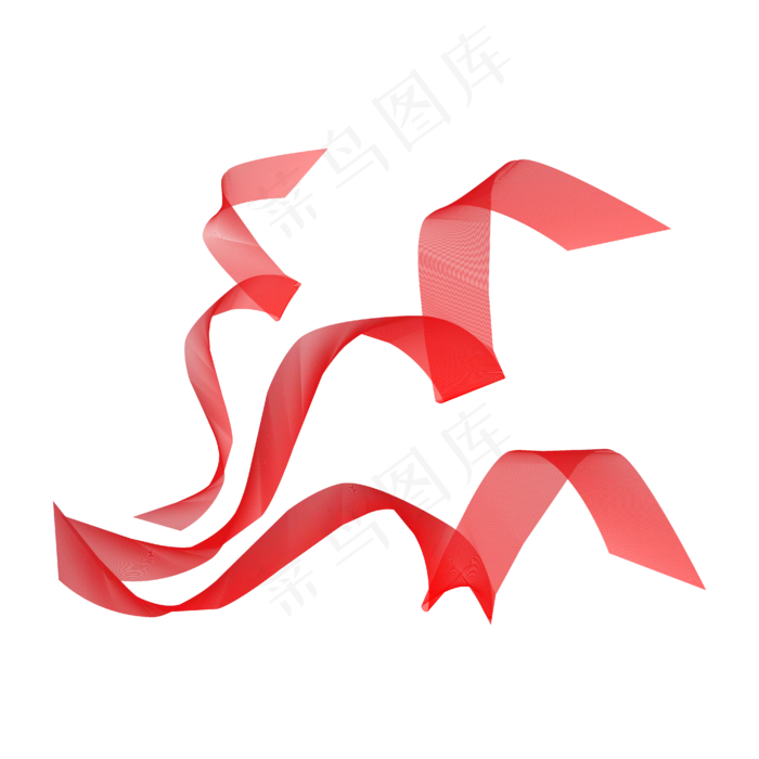红色丝带(4167*4167px 300 dpi )ai矢量模版下载
