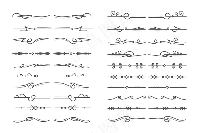 书法装饰集eps,ai矢量模版下载