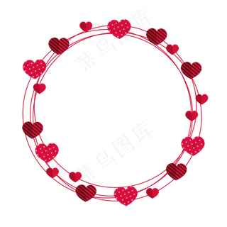 爱心圆形边框12