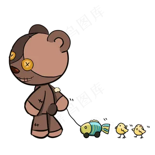 中元节表情包僵尸熊路过