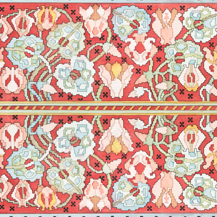 新艺术仙客来花卉图案背景