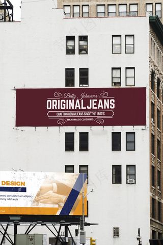 城市模型样机中的广告牌