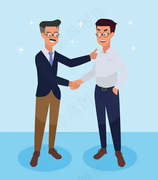 商人握手祝贺生意成功