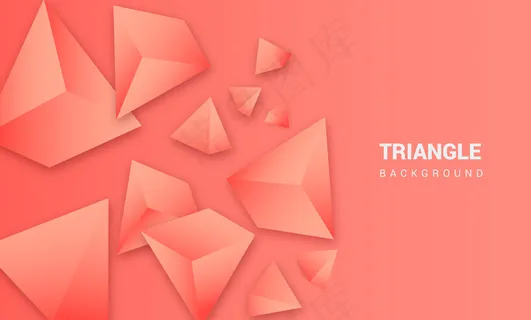 3d三角形粉红色背景