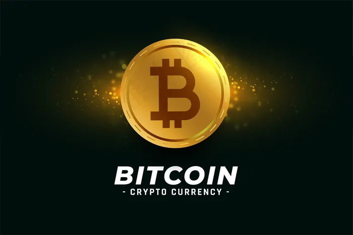 黄金比特币加密货币背景