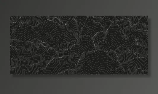 黑色背景上扭曲线条的抽象背景