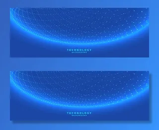 数字连接网络技术旗帜banner