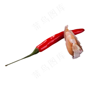 红色辣椒和大蒜食物元素