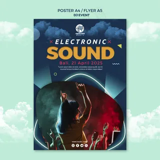 音乐派对概念海报宣传单,DM传单模板