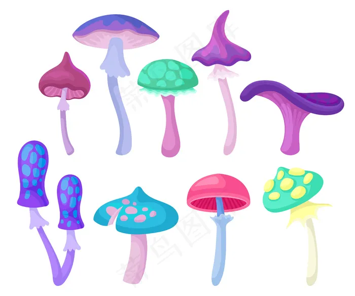 白色背景的彩色插图。eps,ai矢量模版下载