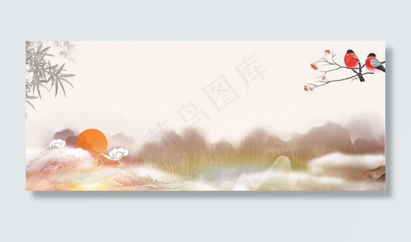 重阳登高中国风海报背景