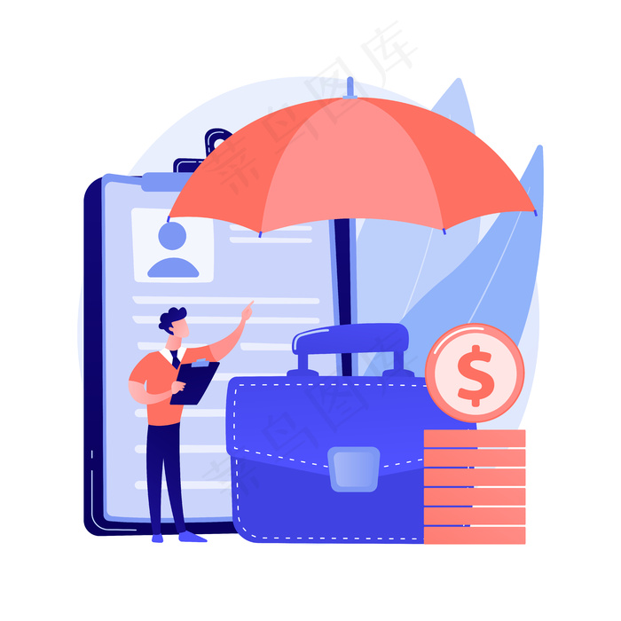 就业保险抽象概念eps,ai矢量模版下载