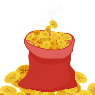 红色金币袋子