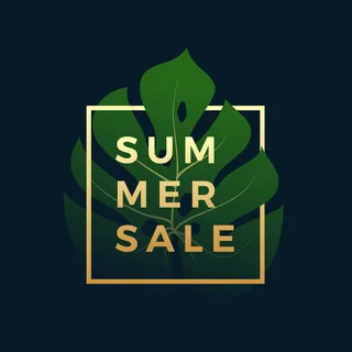 热带夏季销售横幅banner