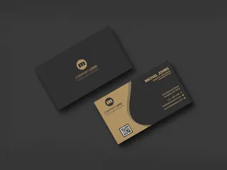 名片模型样机黑色最小设计