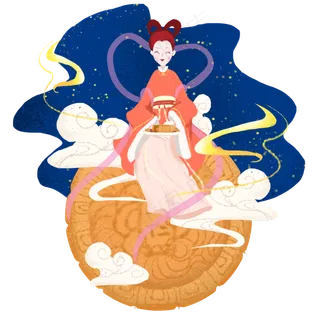 中秋节嫦娥和月饼