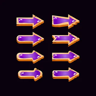 游戏ui木制果冻箭系列