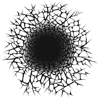 在破裂的地球背景上有一个大洞。地裂缝、地面裂缝、孔洞裂缝、灾害裂缝