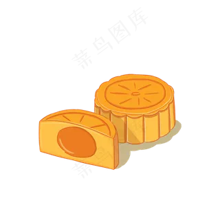 中秋节月饼手绘月饼元素中秋