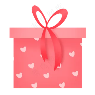 粉红色小清新七夕爱心礼盒