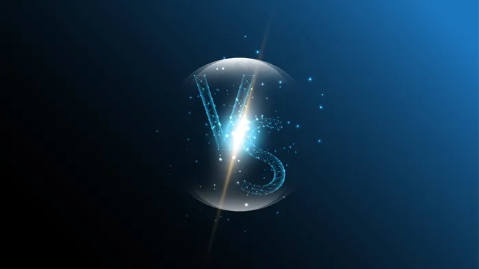 对比logo vs字母多边形线条点背景eps,ai矢量模版下载