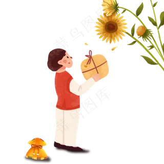 重阳节送礼问候长辈手绘