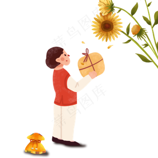 重阳节送礼问候长辈手绘