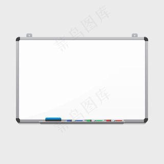 带彩色标记的空白白板。广告牌与商业、教育、空置空间