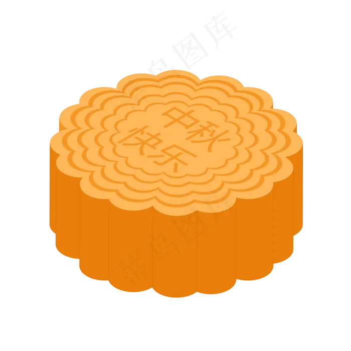 中秋月饼一个(2000X2000(DPI:300))psd模版下载