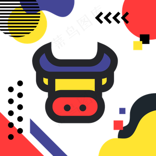 牛新年春节拼色