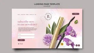 化妆概念登录页模板