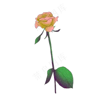 七夕情人节玫瑰花情人节商用元素