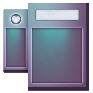 立体亮心金属感文本框