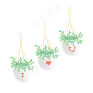 七夕情人节吊篮植物盆栽