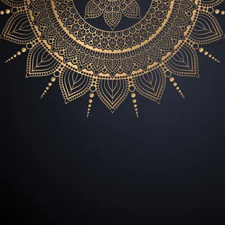 金色矢量豪华装饰曼荼罗设计背景