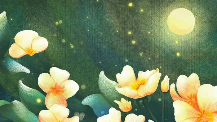 花好月圆中秋节赏月圆月(2880*1620px 300 dpi )psd模版下载
