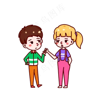 情人节可爱情侣手拉手