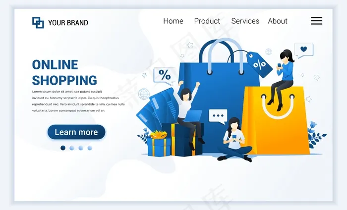 网上购物登录页eps,ai矢量模版下载