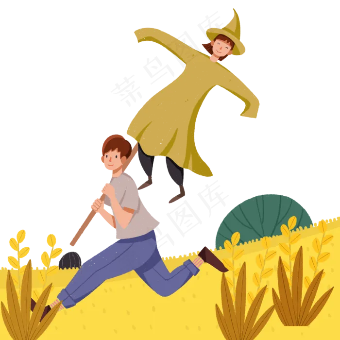 立秋稻草人场景(2000X2000(DPI:300))psd模版下载